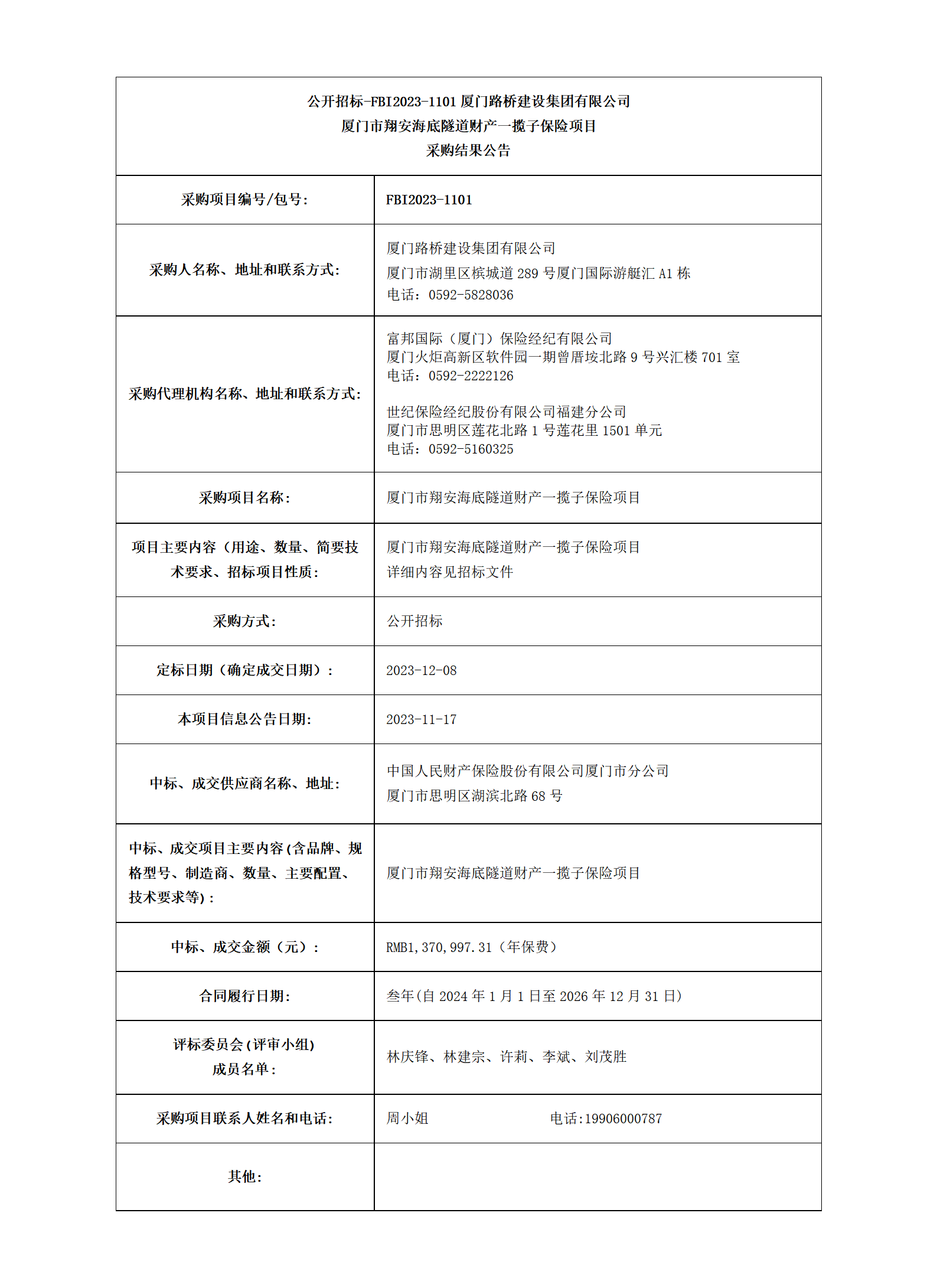 廈門市翔安海底隧道財產(chǎn)一攬子保險項目_采購結(jié)果公告_01.png